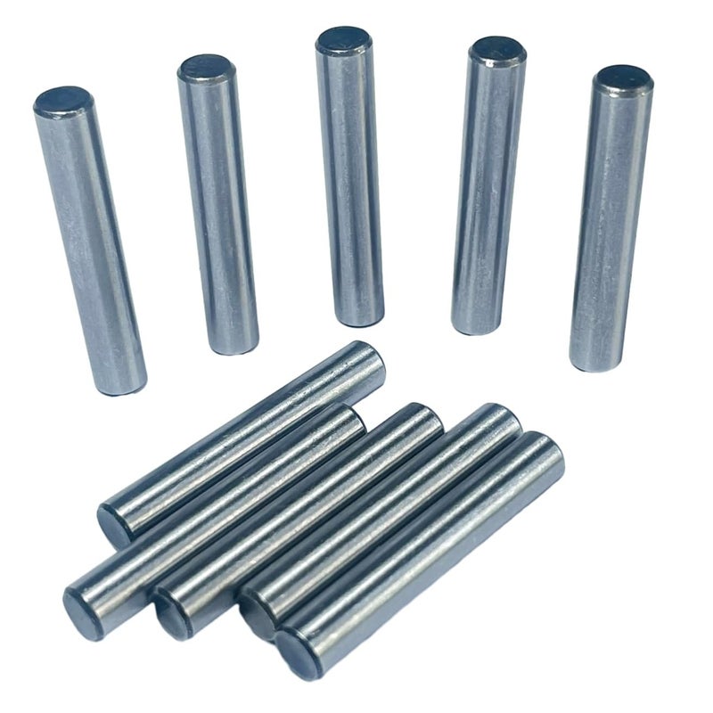 ZDingTech 10pcs 1/4 x 1-1/2 Dowel Pins,1/4 inch x 1-1/2 inch Metal Dowel pins Shelf Pegs,Support Shelves,Bearings Alloy Steel Wood Bunk Bed pegs - Image 1